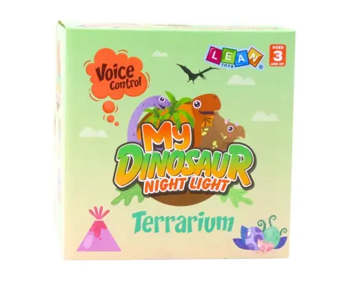 DIY Creative Dinosaur Terrarium Kit with Voice Control Night Light