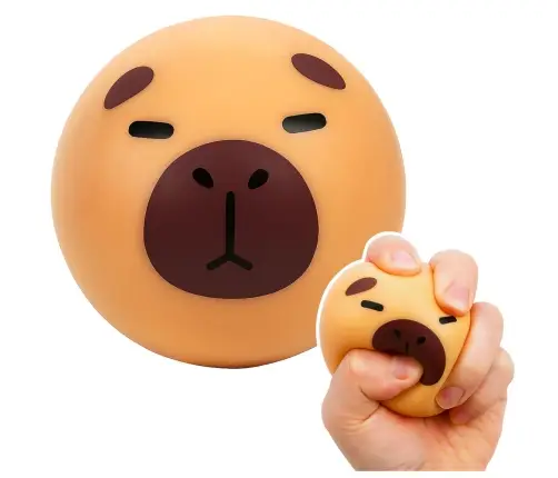 Anti-Stress-Squishy, ​​elastisch, Capybara, braun, 5,5 cm