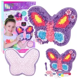 DIY Creative Kit Sewing Pillow Butterfly Embroidery Purple