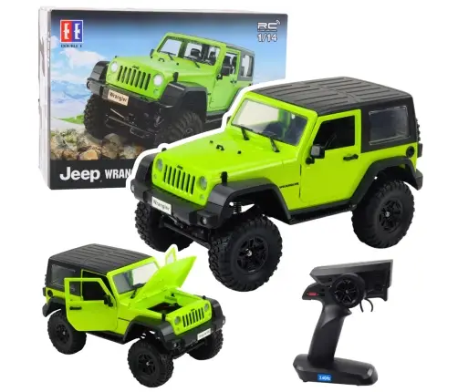 Remote Controlled Off-Road Vehicle RC Jeep Wrangler Rock Crawler Green 1:14