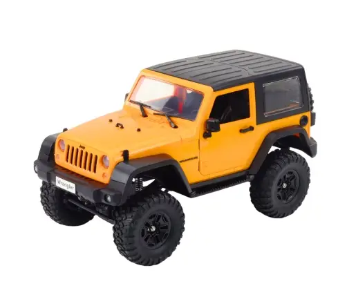 RC Jeep Wrangler Rock Crawler Orange 1:14 Remote Controlled Off-Road Vehicle