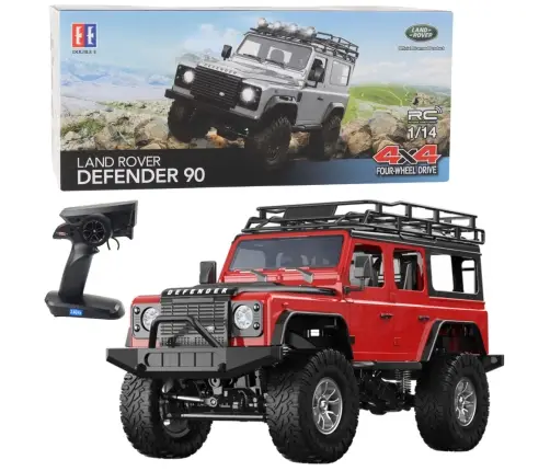 Remote Controlled Off-Road Vehicle RC Land Rover Defender 90 Red 1:14