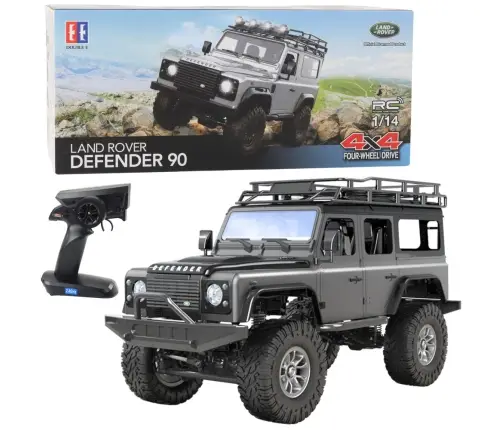 Remote Controlled Off-Road Vehicle RC Land Rover Defender 90 Gray 1:14