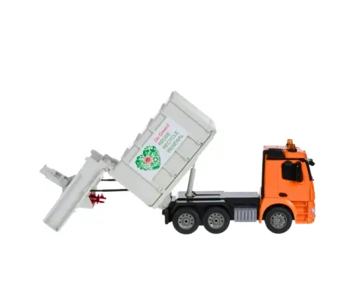 Mercedes-Benz Antos Remote Controlled Garbage Truck RC Orange 1:26