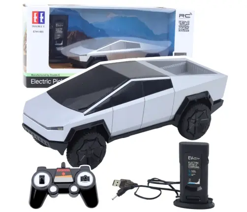 Remote Control Car RC Pickup Truck LED Lights Silver