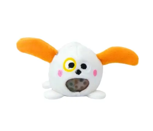 Plush Toy Squeezable Squishy with Water Balls Dog Cat 6 cm