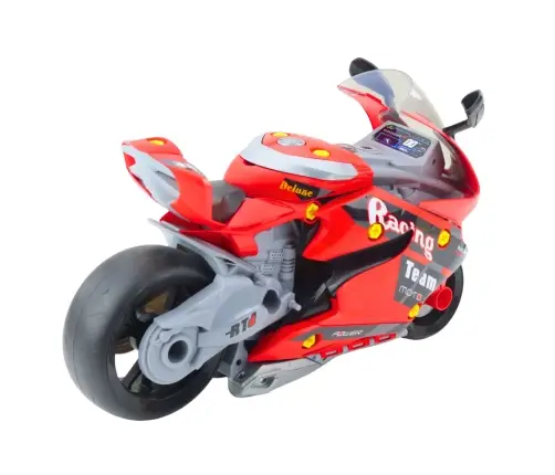 2-in-1 DIY Workshop Lights Sounds Smoke Motorcycle Red 43cm