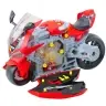 2-in-1 DIY Workshop Lights Sounds Smoke Motorcycle Red 43cm