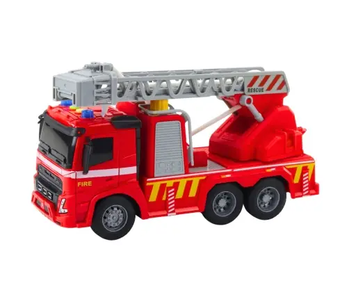 Fire Truck Fire Department Ladder Lights Sounds Water Spray 1:16