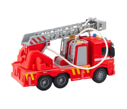 Fire Truck Fire Department Ladder Lights Sounds Water Spray 1:16
