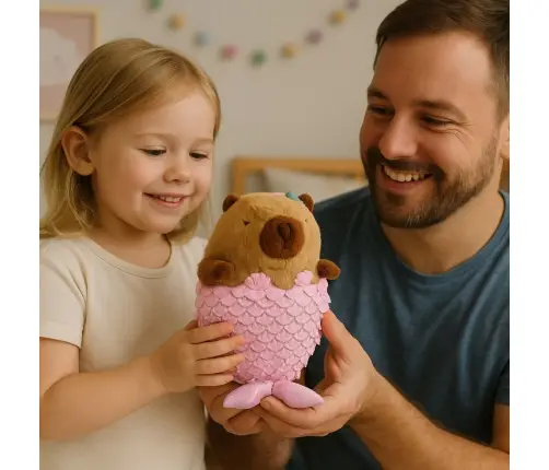 Plush Toy Capybara Mermaid Pink 28cm