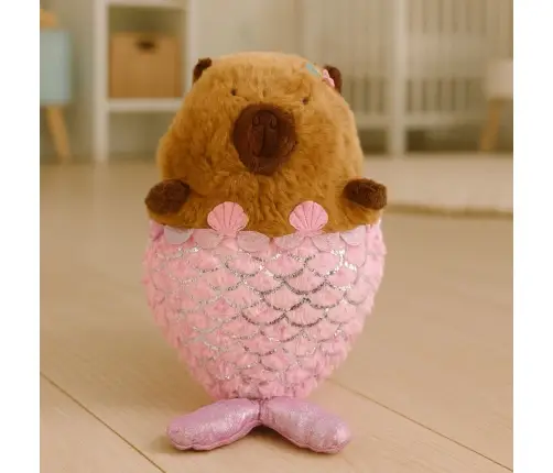 Plush Toy Capybara Mermaid Pink 28cm