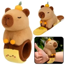 Plush Self-tightening Wristband Bee with Capybara