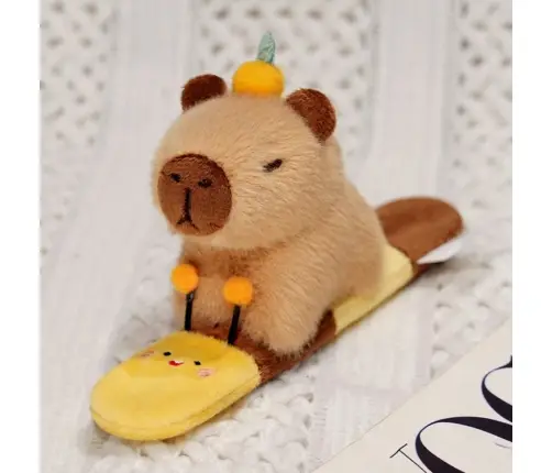 Plush Self-tightening Wristband Bee with Capybara
