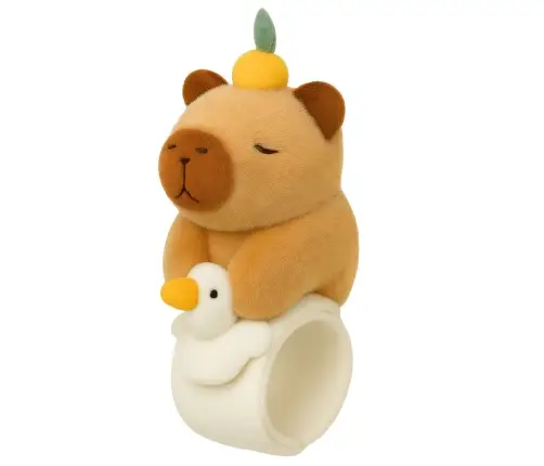 Plush Self-tightening Wristband Goose with Capybara