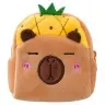Plush Wallet with Keychain Capybara Pineapple Yellow 9.5 x 8 cm