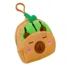 Plush Wallet with Keychain Capybara Watermelon Green 9.5 x 8 cm