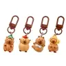 Set of Mini Capybara Keychains Figurines Key Decorations 4 pcs.