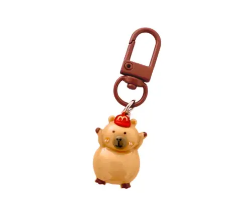 Set of Mini Capybara Keychains Figurines Key Decorations 4 pcs.
