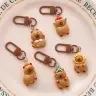 Set of Mini Capybara Keychains Figurines Key Decorations 4 pcs.