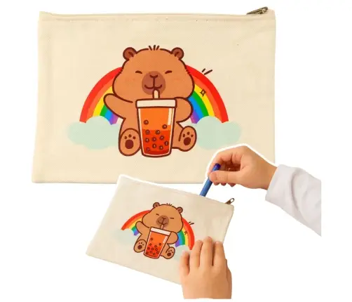 Capybara Cosmetic Bag With Zipper Practical For Accessories Pencil Case