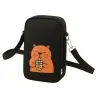 Capybara Shoulder Bag Adjustable Strap Black 20 x 14.5 cm
