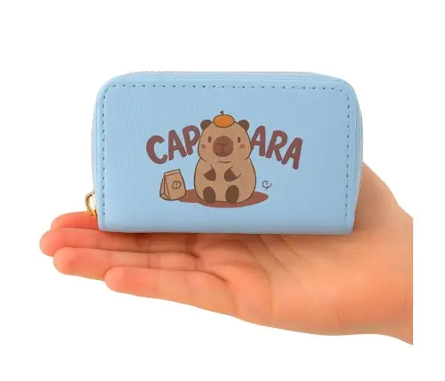 Two-compartment wallet with card compartments Kapybara Blue 12.5 x 8.5cm