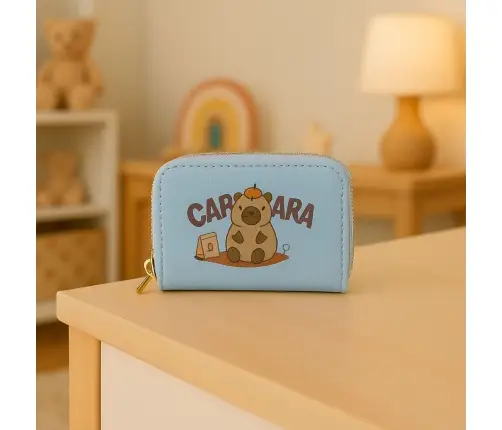 Two-compartment wallet with card compartments Kapybara Blue 12.5 x 8.5cm