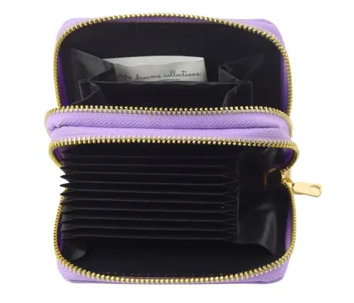 Two-compartment wallet with card compartments Capybara Purple 12.5 x 8.5cm