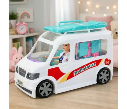Mobile Hospital Ambulance with Stretcher 2in1 Doll Doctor Accessories