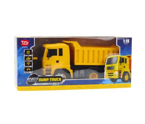 RC Construction Truck Dumper Remote Controlled LED Lights 1:18