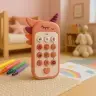 Children's Educational Phone Lights Sounds Melodies Pink