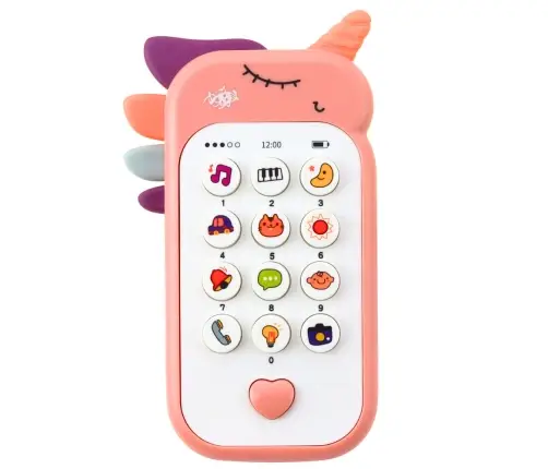 Children's Educational Phone Lights Sounds Melodies Pink