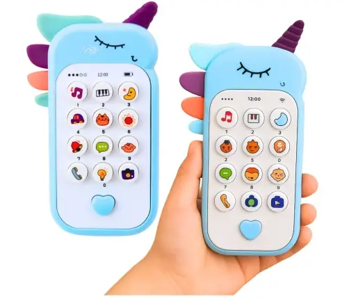 Children's Educational Phone Lights Sounds Melodies Blue