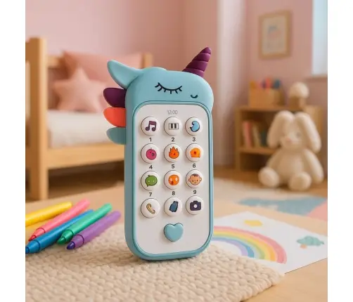 Children's Educational Phone Lights Sounds Melodies Blue