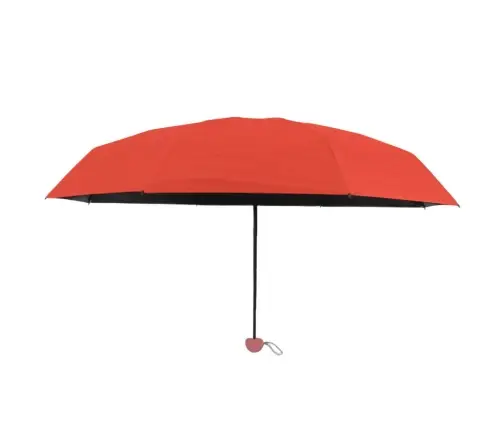 Folding Pocket Umbrella with UV Protection UPF 50+ Case Red 90 cm