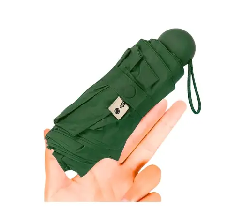 Folding Pocket Umbrella with UV Protection UPF 50+ Green Case 90 cm