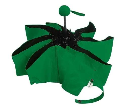 Folding Pocket Umbrella with UV Protection UPF 50+ Green Case 90 cm