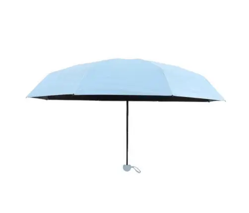 Folding Pocket Umbrella with UV Protection UPF 50+ Case Blue 90 cm