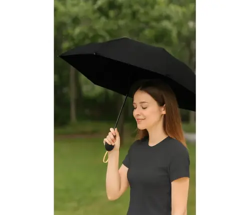 Folding Pocket Umbrella with UV Protection UPF 50+ Black Case 90 cm