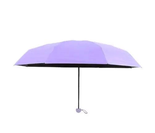 Folding Pocket Umbrella with UV Protection UPF 50+ Purple Case 90 cm