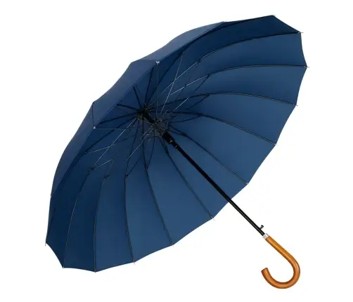 Large Automatic Umbrella with Shoulder Cover 24-Rib Navy Blue 115 cm