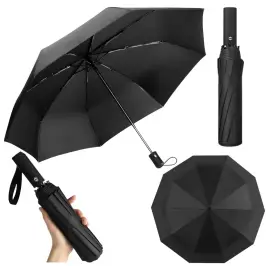 Automatic Umbrella Cover 12-Rib Black 105 cm Automatic Umbrella Cover 12-Rib Black 105 cm