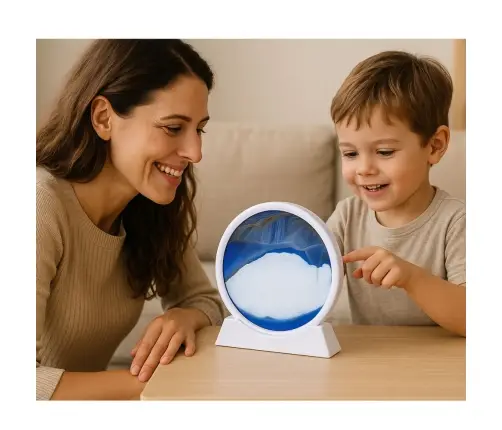 3D Image Quicksand Blue Decoration 360° White