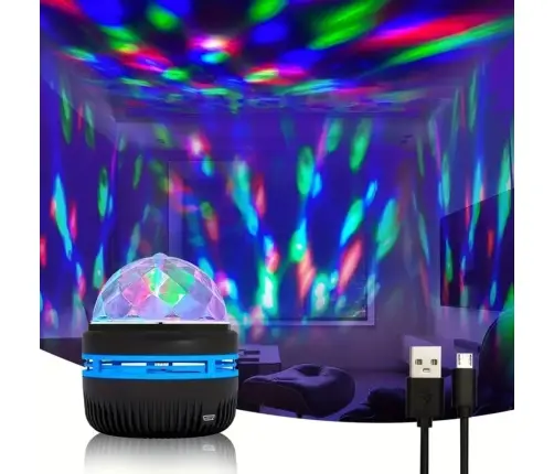Projector Ball Night Lamp Colorful LED Lights 360° Remote Control