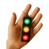 Flashing Educational Traffic Light Keychain