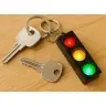 Flashing Educational Traffic Light Keychain