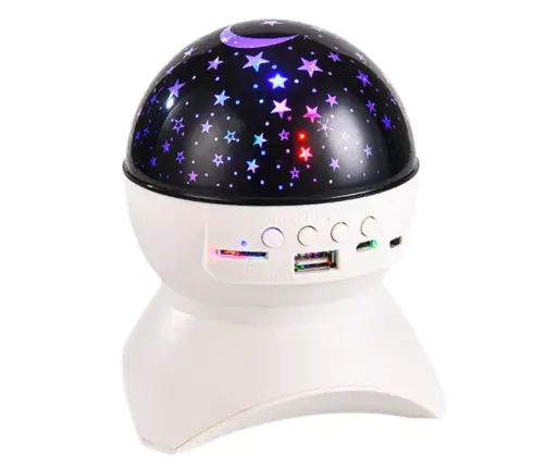Night Light Star Projector 3-in-1 Bluetooth LED Speaker White