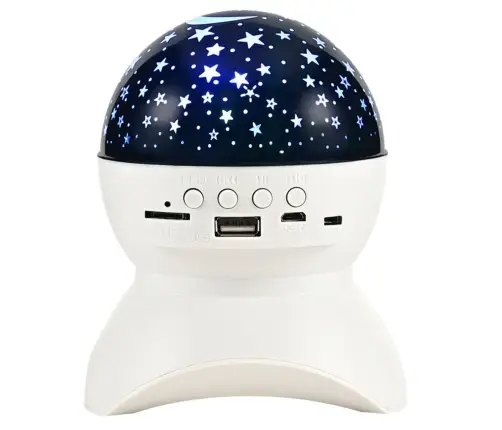 Night Light Star Projector 3-in-1 Bluetooth LED Speaker White