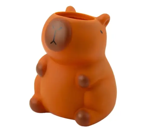 Capybara Pen Holder Figurine Organizer Brown 10 x 7 cm